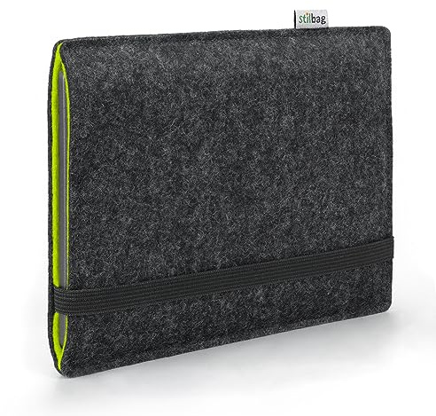 Stilbag Finn Étui de protection pour liseuse électronique Amazon Kindle Paperwhite Signature Edition - Couleur : anthracite/vert pomme - Fabriqué en Allemagne