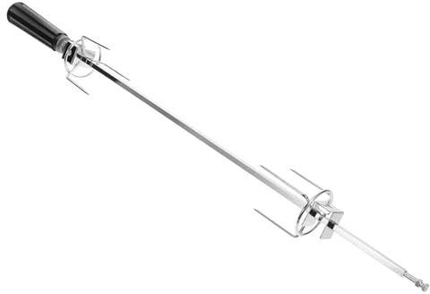 PHENOFICE Drehbare Grillgabel Aus Edelstahl Spießständer Für Speckrollen Campingausrüstung Ausziehbar Für Hähnchengrills Stabil Und Leicht Zu Tragen