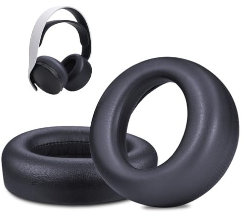 ZUOQIANG Ear Pads Replacement for Sony PlayStation 5 3D Pulse Wireless Headset PS5,Ear Pads with Upgraded Soft Protein Leather, Increased Ear Opening, Thickness, Comfort & Sound Isolation（Black）