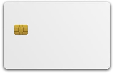Tarjeta Cryptnox FIDO2 MIFARE NFC imprimible, Clave Seguridad 2FA y Acceso | Tarjeta de PVC blanca lista para impresión interna con autenticación 2FA FIDO2 dual y control acceso DESFire EV2 edificios