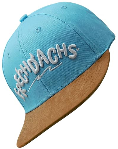 Bexxwell Kinder Snapback Cap Frechdachs (Junior, Kids, optimale Passform, Kappe, Jungs, Unisex) (DE/NL/SE/PL, Alter, Einheitsgröße, Hellblau)