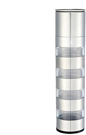 Travel Law Kit, Camping Kit Salt Pepper Mill 4 in 1 Salt and Pepper Shaker, Container, Salt and Pepper Grinder 4-in-1 Kitchen Car Camping for Grill Salt and Pepper Grinder R