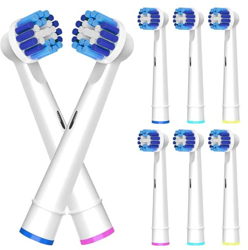 8pcs Replacement Brush Heads Compatible with Braun Oral-B, Professional Electric Toothbrush Heads for Oral B Replacement Heads Refill Pro100/1000/1500/4000/5000/7000/8000/9600 Etc.