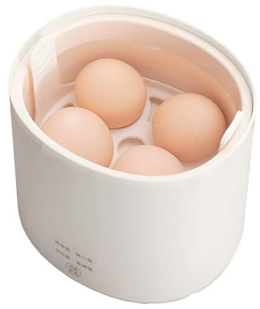 Smart Egg Cooker, Electric Egg Steamer with Holder and Ceramic Bowl, 5 Reservation Mode, for Soft, Medium, Hard Boiled Eggs and Onsen Tamago