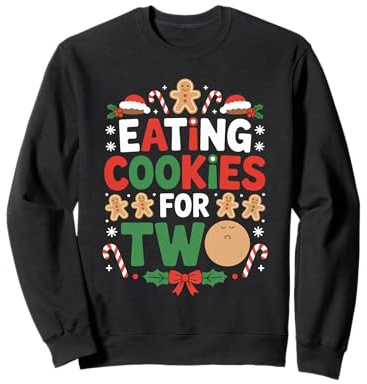 Biscuits de Noël pour Deux Mamans Enceintes drôles Sweatshirt