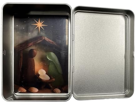 Generico Presepe presepe, Artigianale Religioso con Marino Mini mangiatoia presepe Decorazioni Natalizie per casa scrivania mensola Camera da Soggiorno Chiesa Fattoria Fattoria Arredamento