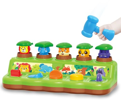 FS Pop Up Toy for 1 Year Old, Cause and Effect Learning Toy | Interactive Buttons and Pop-Up Actions Encourage Hands-On Play and Simple Cause-and-Effect Discovery for 1 Year Old Children.