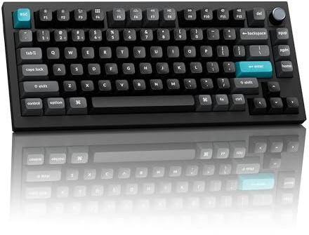Keychron Q1 Ultra 8K 75% kabellose mechanische Tastatur, 8000Hz Abfragerate, Aluminium Hot-Swappable RGB-Hintergrundbeleuchtung, roter Schalter, 82-Key, 4000mAh, 2,4GHz/Bluetooth/kabelgebunden, QMK
