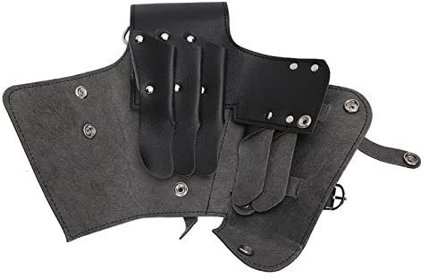 Fyearfly Borsa professionale per forbici per taglio capelli forbici barbiere porta pettine impermeabile grande capacità design alla moda per parrucchieri e barbieri Pelle PU 23 x 13,5 cm