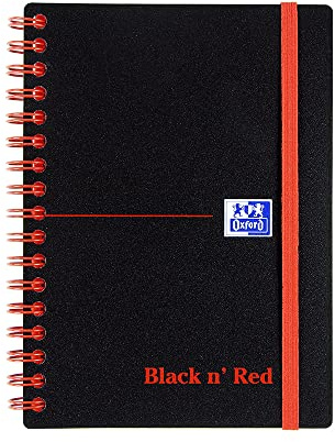 Black n' Red A6 Twinwire Poly Cover Notebook - Black/Red