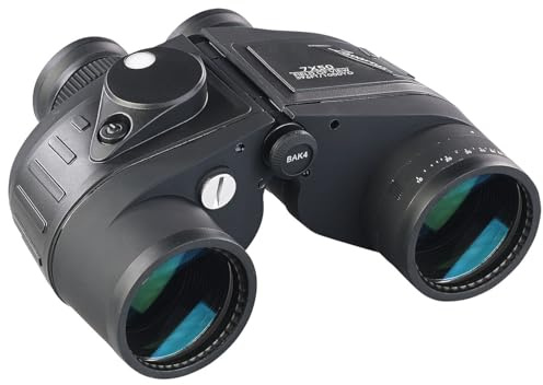 Zavarius Feldstecher: Marine-Fernglas FG-500.bM, 7 x 50, mit Kompass & Entfernungsmesser (Binoculars, Militär-Fernglas Entfernungsmesser, Navigation)