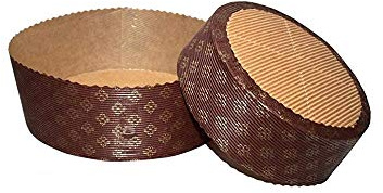 ARCOBALENOPARTY 10 Stampi Monouso per PANETTONE 750 gr Basso in Carta Forno monouso Adatti per Dolci Natalizi o Panettoni