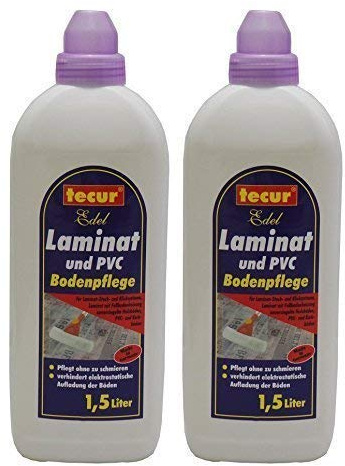 Preisjubel 2 x 1,5L tecur Edel Laminat und PVC Bodenpflege, Laminatpflege Laminatreiniger