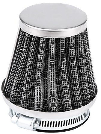 Qiilu Filtro de Aire Moto, Motocicleta Limpiador de filtro de admisión de aire Universal(50MM)