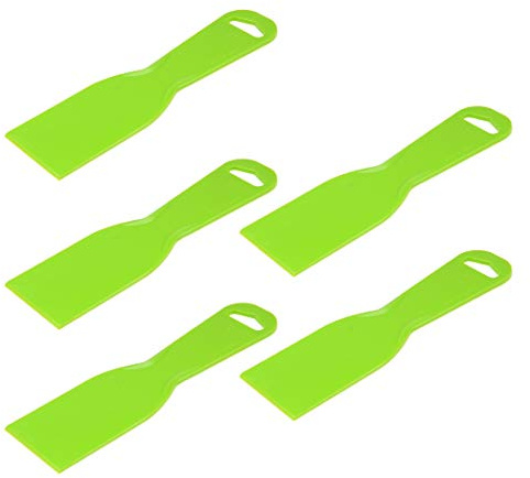 sourcing map Spatule Grattoir Masticage 2 Plastique Flexible Couteaux Enduire Disposable Épandeur pour Rubanage Cloison Sèche Paroi Peinture Vert 5Pcs