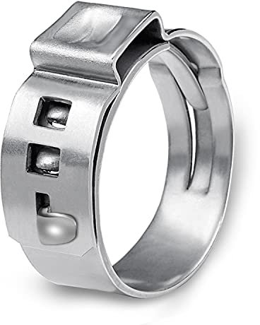 CVS - Confezione da 50 anelli a crimpare PEX da 3/8, in acciaio inox PEX, per raccordi a crimpare e raccordi per tubi PEX (3/8 pollici)