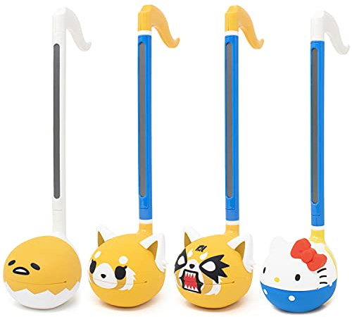 Otamatone Sanrio Special Edition(4 Pc. Set - Aggretsuko Sweet/Rage + Hello Kitty + Gudetama) - Electronic Musical Toy Instrument by Maywa Denki (Official Licensed) [w/ Song Sheet + Eng. Instructions]