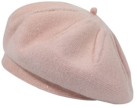 ZLYC Dam basker klassisk fransk basker enfärgad varm basker .., Enkel rosa, En Storlek