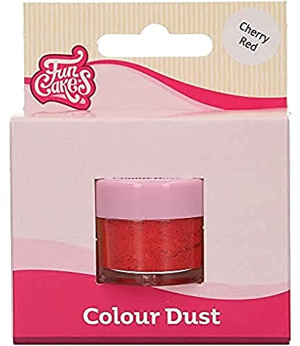 FunCakes Colour Dust Cherry Red: Colouring powder for Food, For Cake Decoration, Halal certified