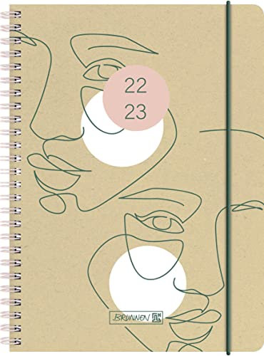 BRUNNEN Schülerkalender „Faces“ 2022/2023 A5 2 Seiten = 1 Woche