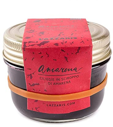 Lazzaris 1901 - Amarena 250 g Gourmet - 4 vasi per cartone - Amarene per gelato