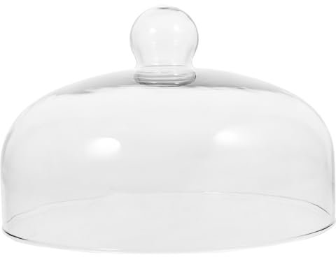 Amosfun Cúpula De Cristal para Pastel 26Cm Cubierta Transparente para Soporte De Pastel Cúpula Redonda De Queso con Perilla Manija para Pastel Plato Exhibición De Postre Plato para Servir