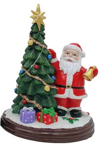 Figura di Natale per interni | Personaggi di Natale in resina | Decorazione natalizia Babbo Natale in resina, piccoli personaggi di Babbo Natale per decorazione da tavolo