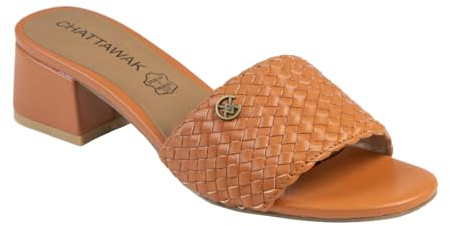 CHATTAWAK Donna 18HJULIACAMEL40 Sandalo Con Tacco, Cammello, 40 EU, marrone, 40 EU