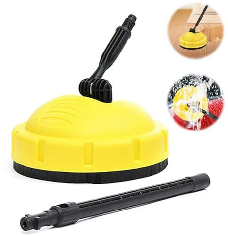 High Pressure Surface Cleaner for Karcher K1 -K7 High pressure Cleaner, Patio Cleaner Attachment, Long Handle Pressure Washer Rotary Brush For Outdoor Patio Cleaner Car Cleaning Tool