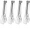 DHSBGWSX Lot de 4 pinces alimentaires en acier inoxydable - Accessoires de cuisine pour barbecue, buffet, salade