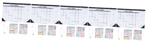 Lurrose 5sätze Kreativer Wandkalender Mit Aufhängeschnur Und Stickern Monatsplaner Für Büro Und Zuhause Langlebig Und -freundlich Für Organisation Und Dekoration