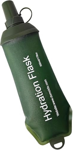 HDAKDDHG 500ml Soft Flask, TPU Collapsible Soft Water Bottle for Hydration Pack, Running Ves