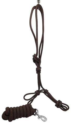 Aces Equine Horse Rope horse Halters Headcollars With Lead 4 Knot Natural Horsemanship Full cob and Pony Brown Color