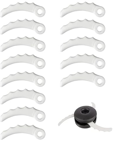 12 Piezas Cuchillas Plástico para Cortacéspedes, Accesorios Cuchilla Desbrozadora, Accesorios de Herramientas para Cortadora Césped para MaKita 198426-9