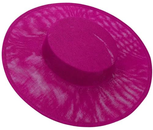 HUAJINGKEJI Fascinator, einfarbig, trendig, für Damen, französische Fascinatoren, Bankette, Hüte für Bankette, vielseitige Hutbasis, rose, 33 cm