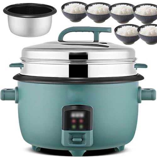with Steamer,8L,Cuiseur à Riz, 8-45L, cuiseur à Riz Extra Large de Grande capacité pour Cantine Commerciale d'hôtel, Haute Puissance, épaissi, Combustion Anti-séchage