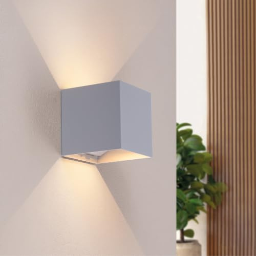 Ledvion - Lampada da Parete LED Ricaricabile USB con Sensore di Movimento, Grigio, Senza Fili, Luce Calda 2700K, 170 Lumen, Batteria 4400mAh, IP44, Applique LED da Parete per Interni