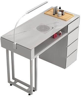 Stilvoller, funktionaler Tisch, Maniküretisch, moderner Maniküretisch, Nagelpult mit integriertem Staubsammler, professioneller Nageltechniker-Tisch aus Holz für Spa-Salons, Beauty-Nagelkuns