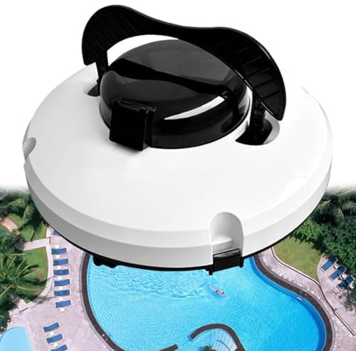 Swimming Pool Hoover, Rechargeable Automatic Pool Cleaning Robot, 5200 mAh Wireless Intelligent Cleaning Underwater Cleaning Suction Unit for Underwater Scenarios Swimming Pools, Water Reservoirs