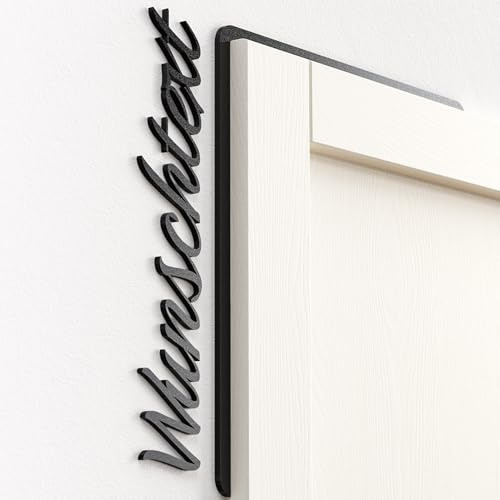 Modernes Tür Rahmen Schild Personalisiert | Beschriftung Individuell | Selbstklebend & langlebig | Wanddeko für Zuhause und Arbeitsräume | Deko für Badezimmer, Gästezimmer, Küche, Büro uvm.