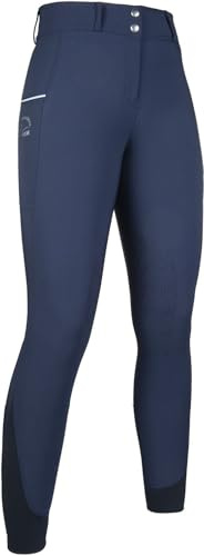 HKM dam Comfort FLO- stil silikon knälapp ridbyxor, djupblå, 28