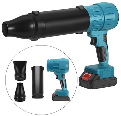 Soffiatore per foglie a batteria Makita da 18 V, 140000 giri/min, ventilatore elettrico portatile con ugello e tubo di prolunga, 800 W, potente ventilatore industriale Jet Dry Turbo Fan (nessuna