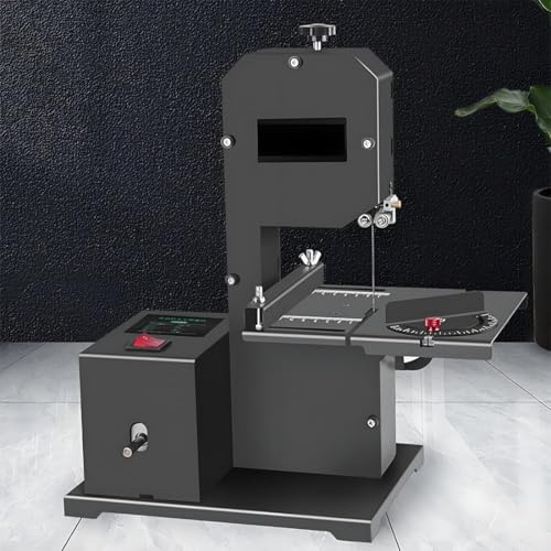 Professional Benchtop Bandsaw for Small Workshops, Chop Table Saw for Woodworking, Reinforced Metal Base, 70mm Resaw Depth + 90mm Throat, 0-45° Bevel Cuts, for Hardwood, Softwood