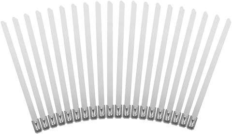 LABRIMP Cable Zip Ties Strength Stainless Steel 100pcs and with Self-Locking Feature for Computer and Wire Harness Management