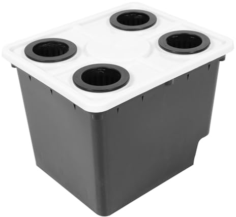 TOGEVAL Cubos de Cultivo Hidropónico para Invernadero Plástico Resistente con Soporte para Plantación de Verduras y Plantas Jardineras para Cultivo Sin Suelo Uso Jardín y Huerto