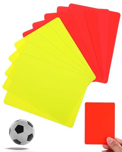 HUVZOR 10pcs Artes d'arbitre de Football,Carton Arbitre Football Set,Carton Jaune Et Rouge Arbitre,D'avertissement pour Arbitres Sportifs,pour Les Compétitions Sportives | Équip