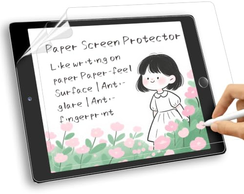 Phimoos [2 Pack] Paper Screen Protector Compatible with iPad 9th/8th/7th Generation (iPad 10.2 Inch, 2021/2020/2019), PET Matte Protective Film for Writing and Drawing, Anti-Glare, Anti-Fingerprint