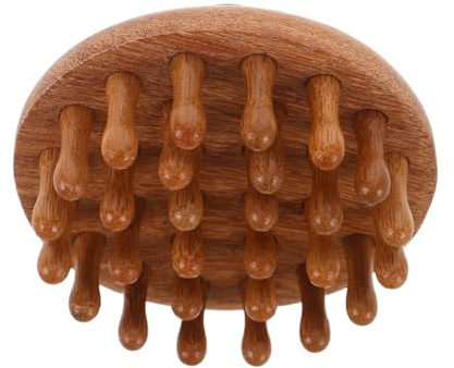 VILLFUL Holz Haarbürste mit Antistatischem Drachenphönix Holz Breiter Massagekamm für Kopfhaut Entwirrung und Meridian Stimulation Runder Griff Nass und Trockenbürste für Frauen