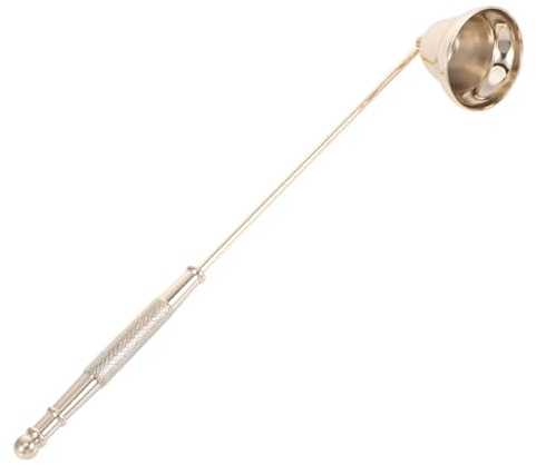 Lurrose Éteignoir à Bougie en Métal Doré pour Allonger la Durée de Vie la Bougie et Prévenir la Suie, Accessoire pour Maison et Soirée