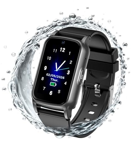 Fajocru Smart Health Watch for Seniors & Alzheimer's - 4G GPS Tracker with Fall Detection, SOS Emergency Button, Two-Way Calling, Pedometer & Anti-Lost Alert for Dementia